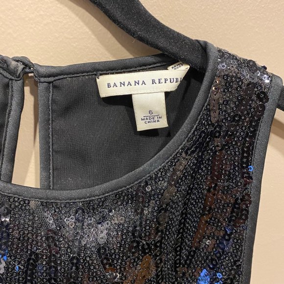 Banana Republic Black Sequin Sleeveless Top - Holiday - Picture 3 of 4